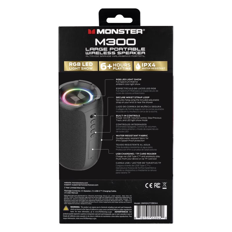 Monster Wireless Bluetooth M300 Portable Speaker