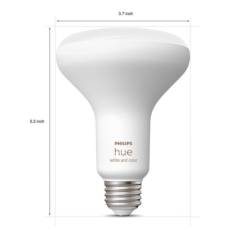 Philips HUE BR30 E26 (Medium) Smart-Enabled LED Bulb White 85 Watt Equivalence