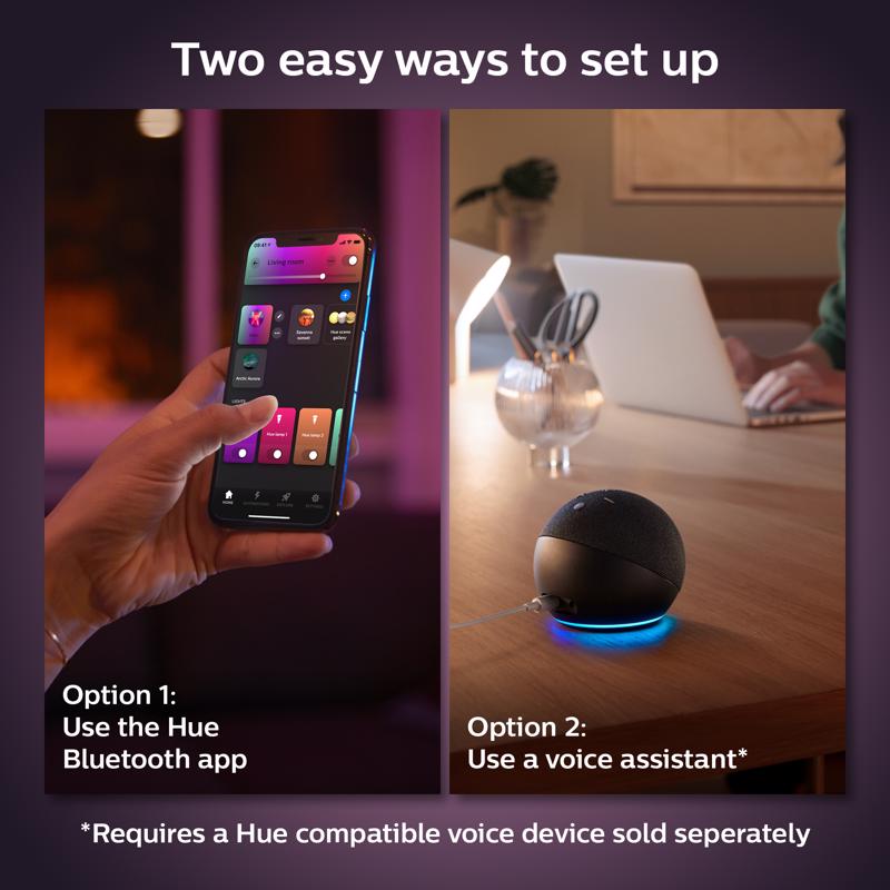 Philips HUE BR30 E26 (Medium) Smart-Enabled LED Bulb White 85 Watt Equivalence