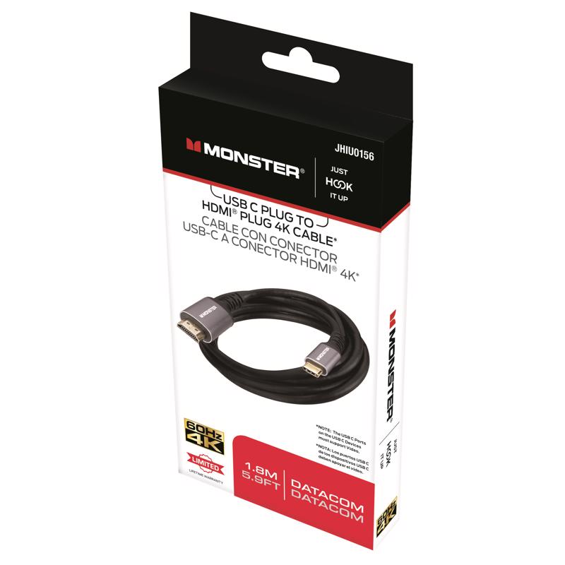 Monster Just Hook It Up USB Type C Plug to HDMI Adapter