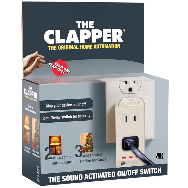 The Clapper 3.3 amps Single Pole Sensor Sound Activated Switch White