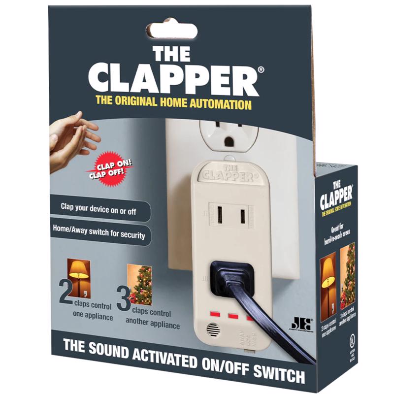 The Clapper 3.3 amps Single Pole Sensor Sound Activated Switch White