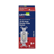 Leviton 20 amps Double Pole Toggle AC Quiet Switch Light Almond