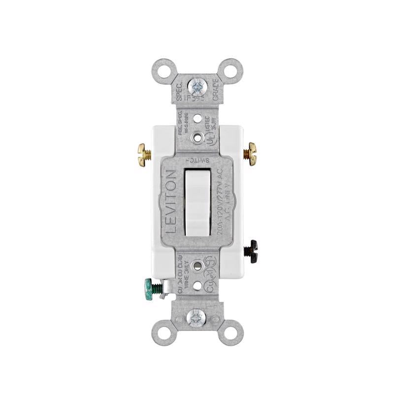 Leviton 20 amps 3-Way Toggle AC Quiet Switch White