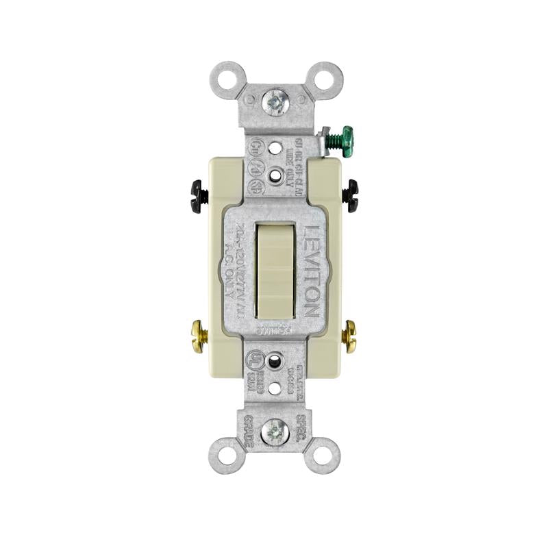 Leviton 20 amps 4-Way Toggle AC Quiet Switch Ivory