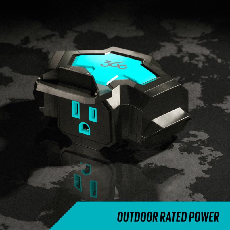 360 Electrical Grounded 3 outlets Power Hub