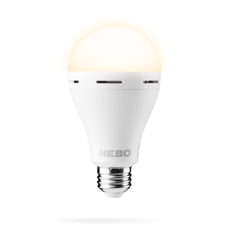 NEBO A19 E26 (Medium) Battery Backup LED Bulb Adjustable White 60 Watt Equivalence
