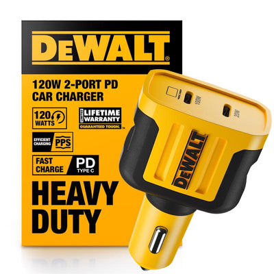 DeWalt 2 Port USB C Car Charger