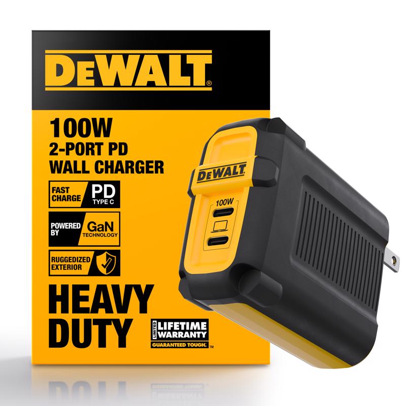 DeWalt 2 Port USB C Wall Charger