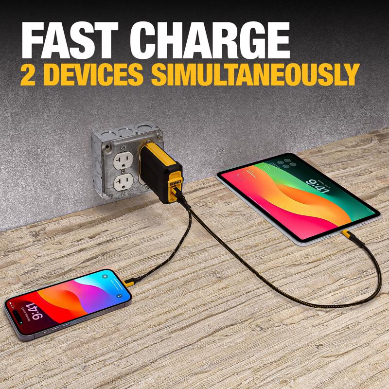 DeWalt 2 Port USB C Wall Charger