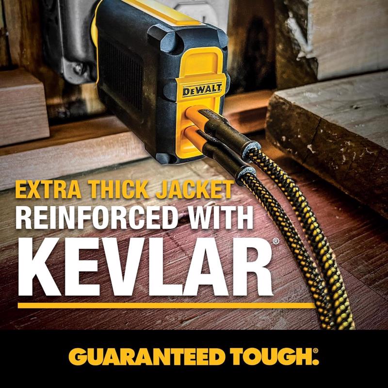 DeWalt Type C to Type C Cable 4 ft. Black/Yellow