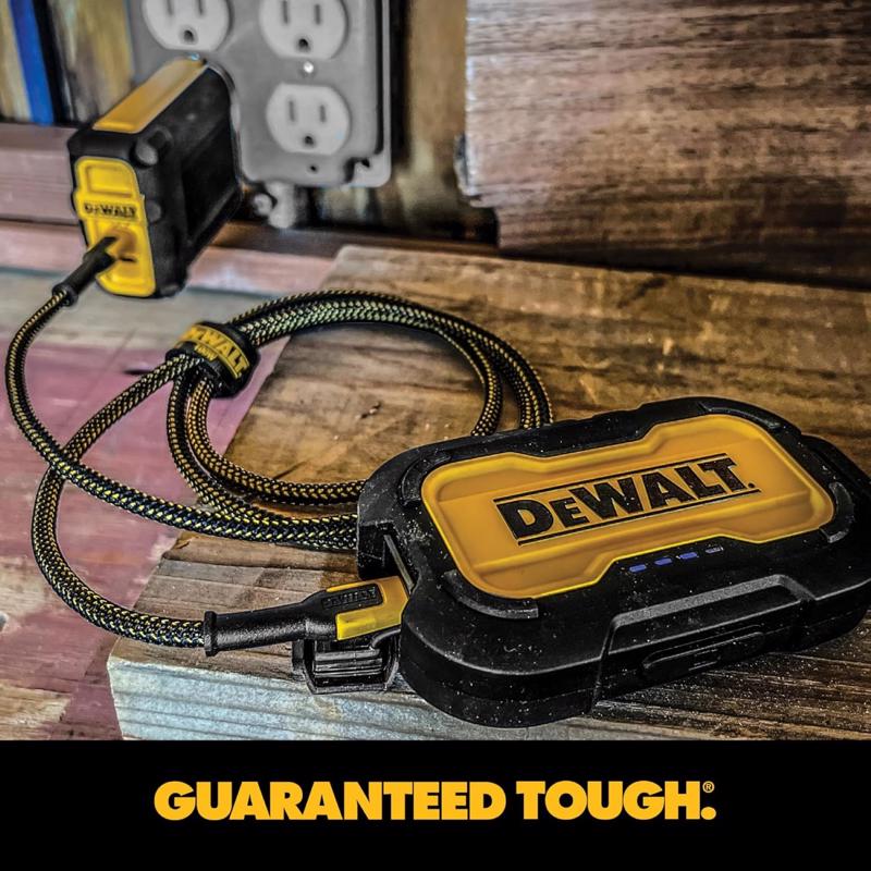 DeWalt Type C to Type C Cable 4 ft. Black/Yellow