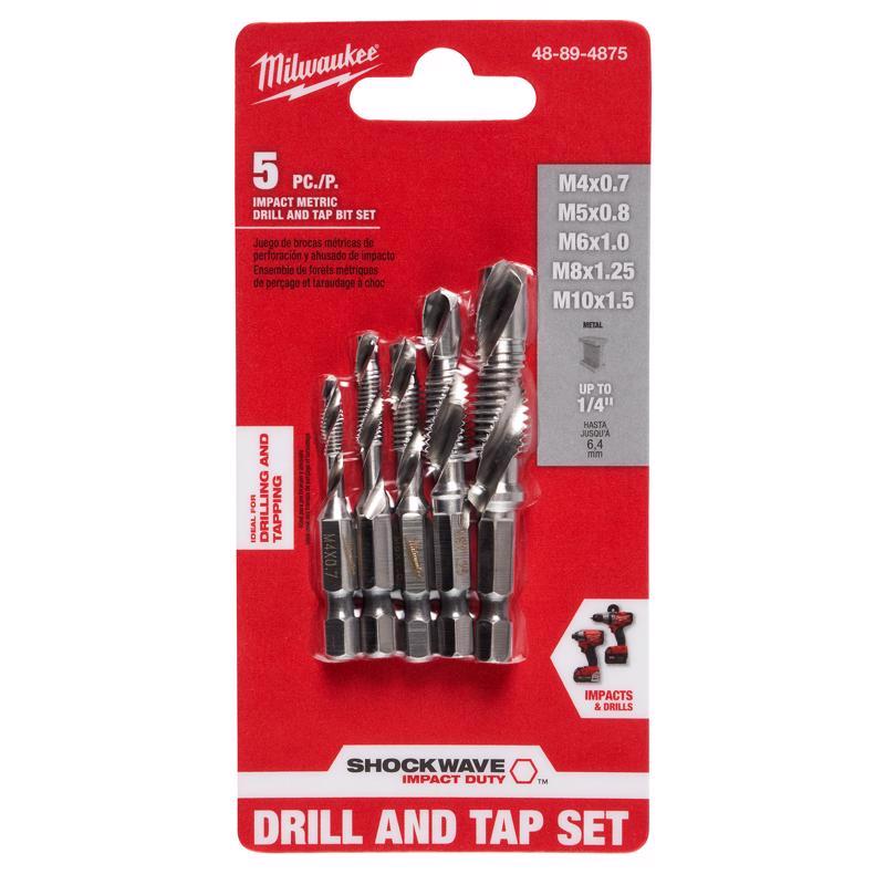 Milwaukee Shockwave Metal Drill and Tap Set 5 pc