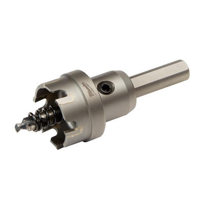 Milwaukee 1/4 in. Carbide Grit Brad/Pilot Point 1-1/8 in. L X 3/8 in. D Hole Cutter