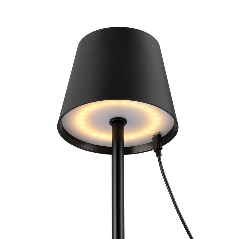 Globe Electric 15 in. Matte Black Table Lamp