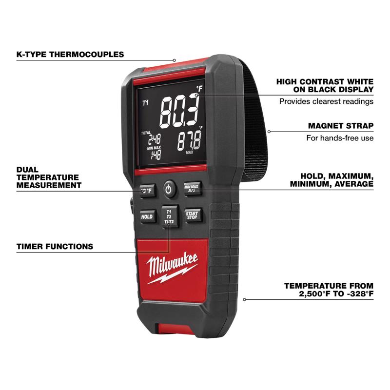 Milwaukee 2500 F Digital Temperature Logger