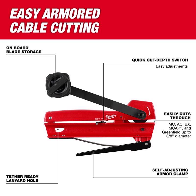 Milwaukee Milwaukee 7.41 in. L Black/Red Cable Cutter