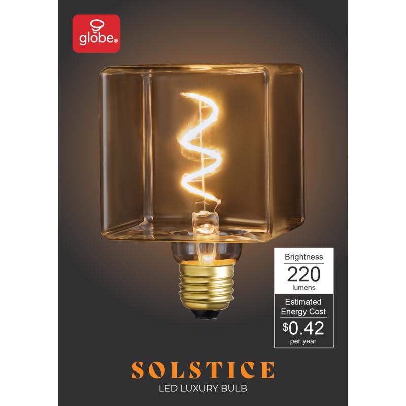 Globe Electric Decorative E26 (Medium) LED Bulb Clear 4 Watt Equivalence