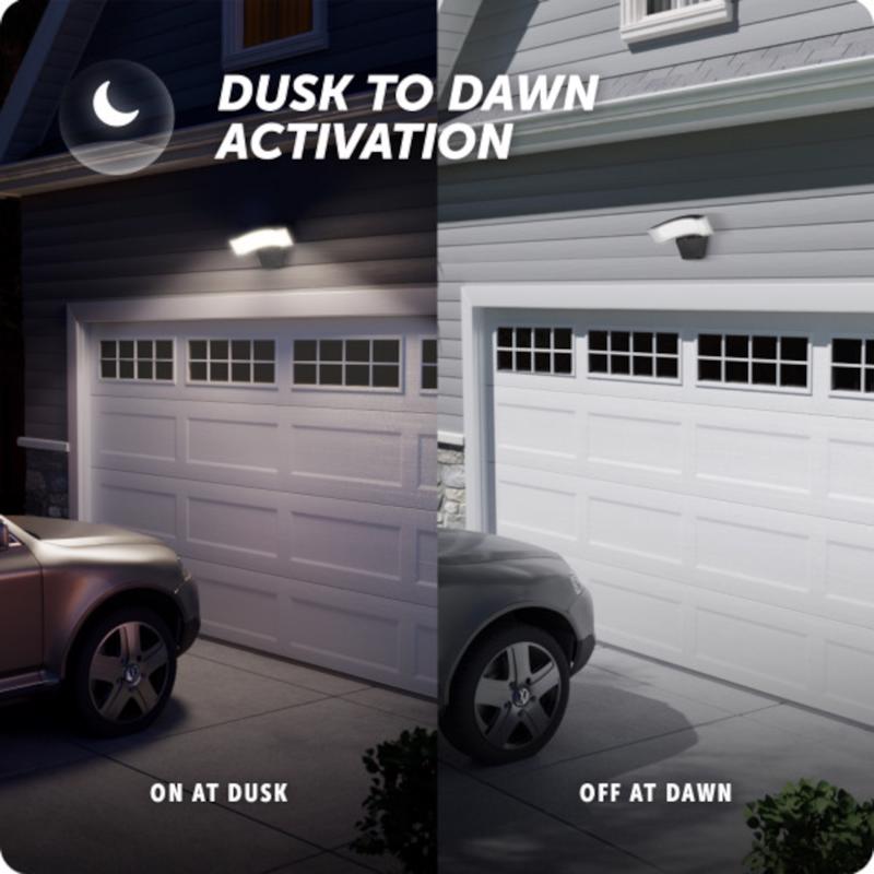 Globe Electric Dusk to Dawn Hardwired LED Black Security Light
