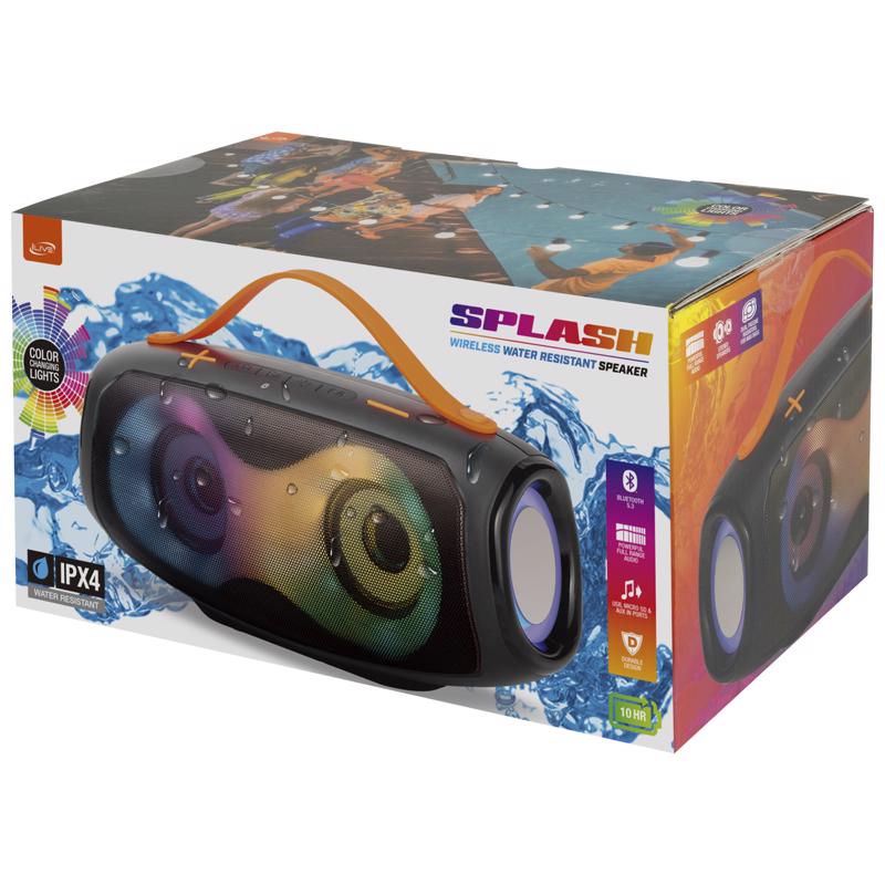 iLive Wireless Bluetooth Weather Resistant Color Changing Speaker