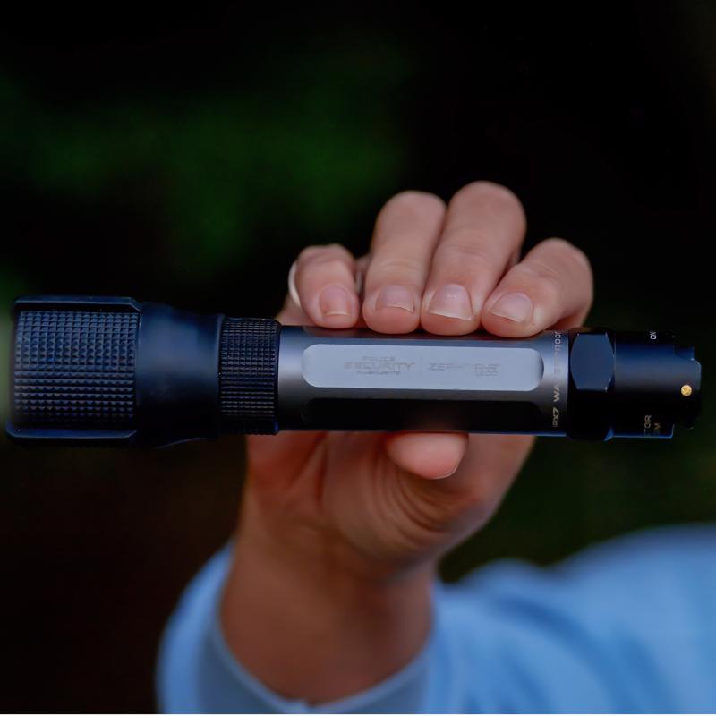 Police Security Zephyr-R Tactical 1500 lm Black/Gray LED Flashlight 18650 Battery