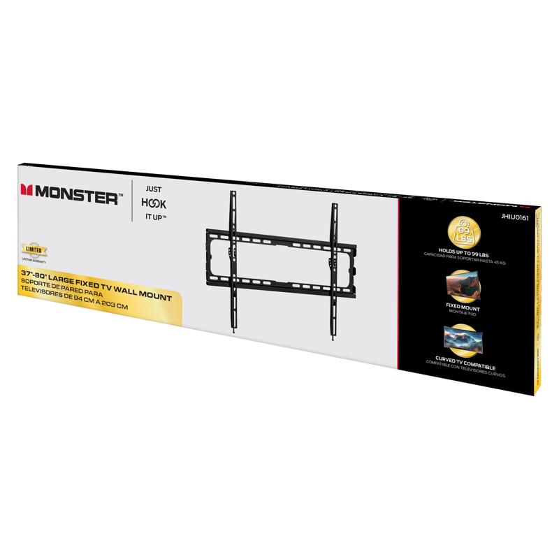 Monster Just Hook It Up 37 in to 80 in. 99 lb. cap. TV Fixed Wall Mount