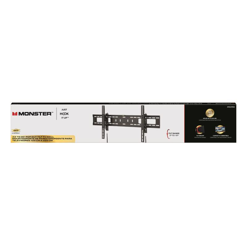 Monster Just Hook It Up 43 in to 90 in. 165 lb. cap. Tiltable TV Tilt Wall Mount