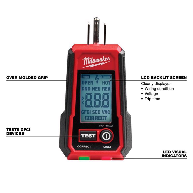 Milwaukee LCD Receptacle Tester