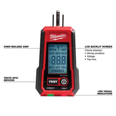 Milwaukee LCD Receptacle Tester