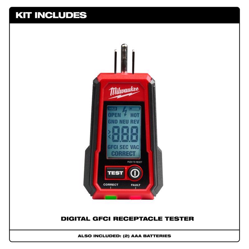 Milwaukee LCD Receptacle Tester
