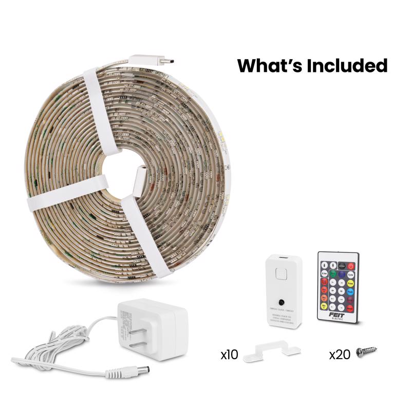 Feit 20 ft. L Color Changing Plug-In LED Tape Light