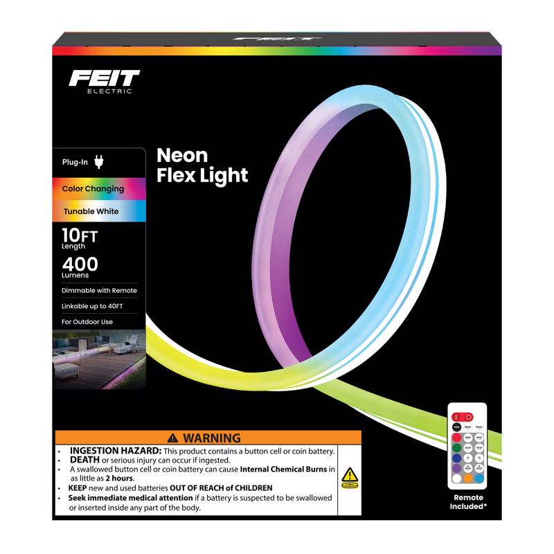 Feit 10 ft. L Color Changing Plug-In LED Rope Lights