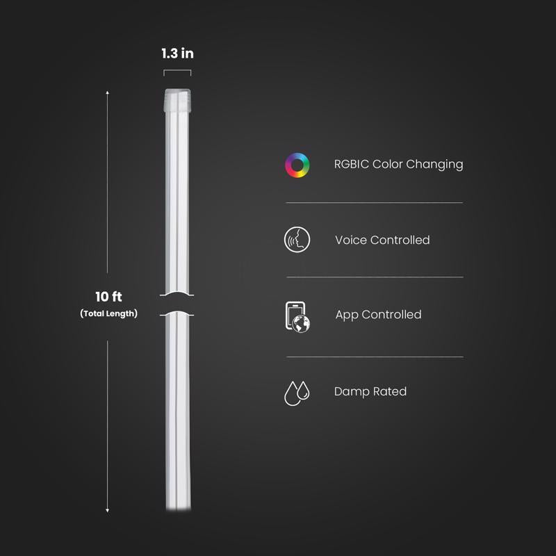 Feit 10 ft. L Color Changing Plug-In LED Smart-Enabled Rope Lights