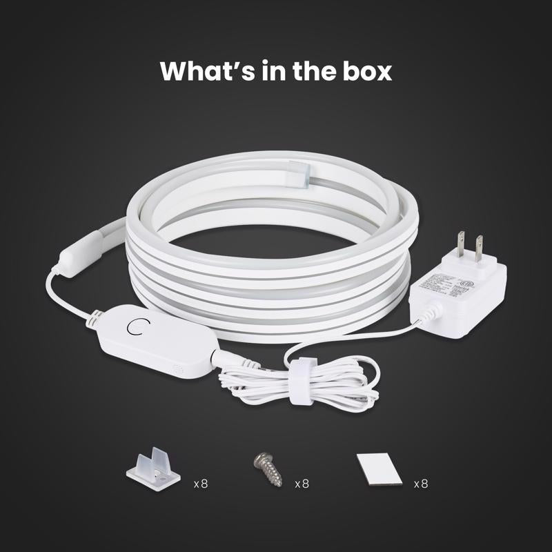 Feit 10 ft. L Color Changing Plug-In LED Smart-Enabled Rope Lights