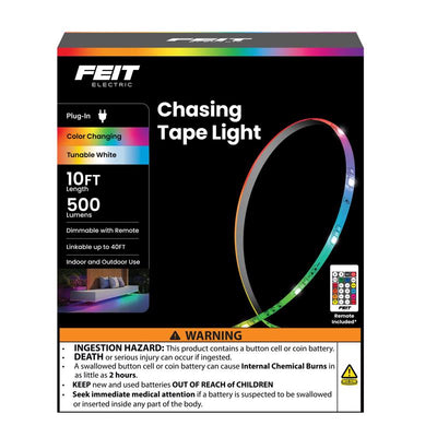 Feit 10 ft. L Color Changing Plug-In LED Tape Light