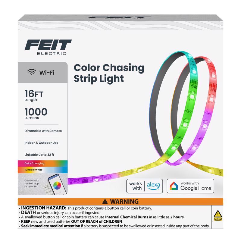 Feit 16 ft. L Color Changing Plug-In LED Tape Light