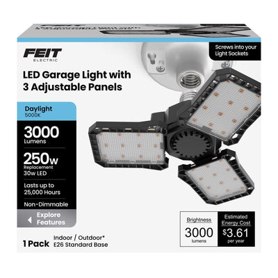 Feit ED28 E26 (Medium) LED Garage Bulb Daylight 250 Watt Equivalence