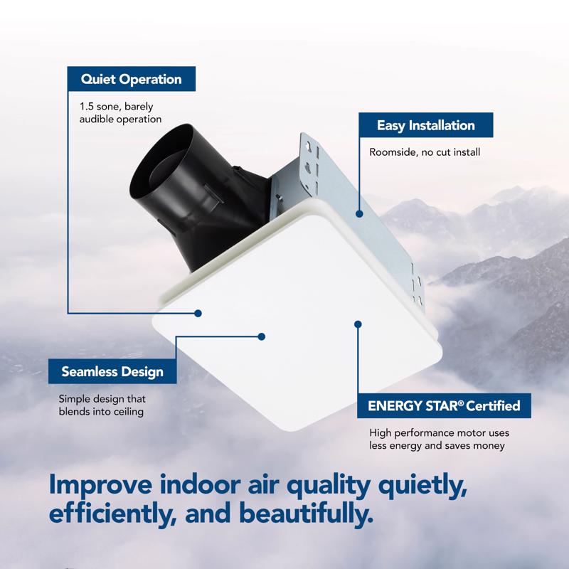 Broan-NuTone Roomside 80 CFM 1.5 Sones Bathroom Ventilation Fan