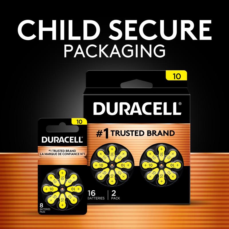 Duracell Zinc Air 10 1.5 V Hearing Aid Battery 8 pk