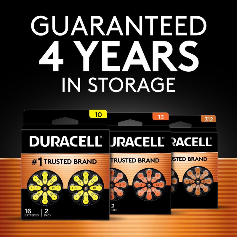 Duracell Zinc Air 10 1.5 V Hearing Aid Battery 8 pk