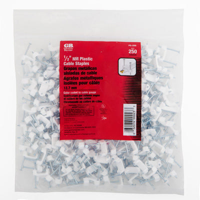 Gardner Bender 1/2 in. W Plastic Insulated Cable Staple 250 pk