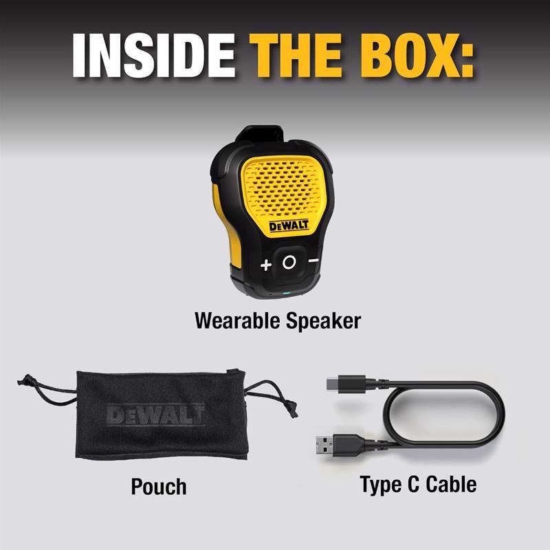 DeWalt Wireless Bluetooth Wearable Mini Speaker