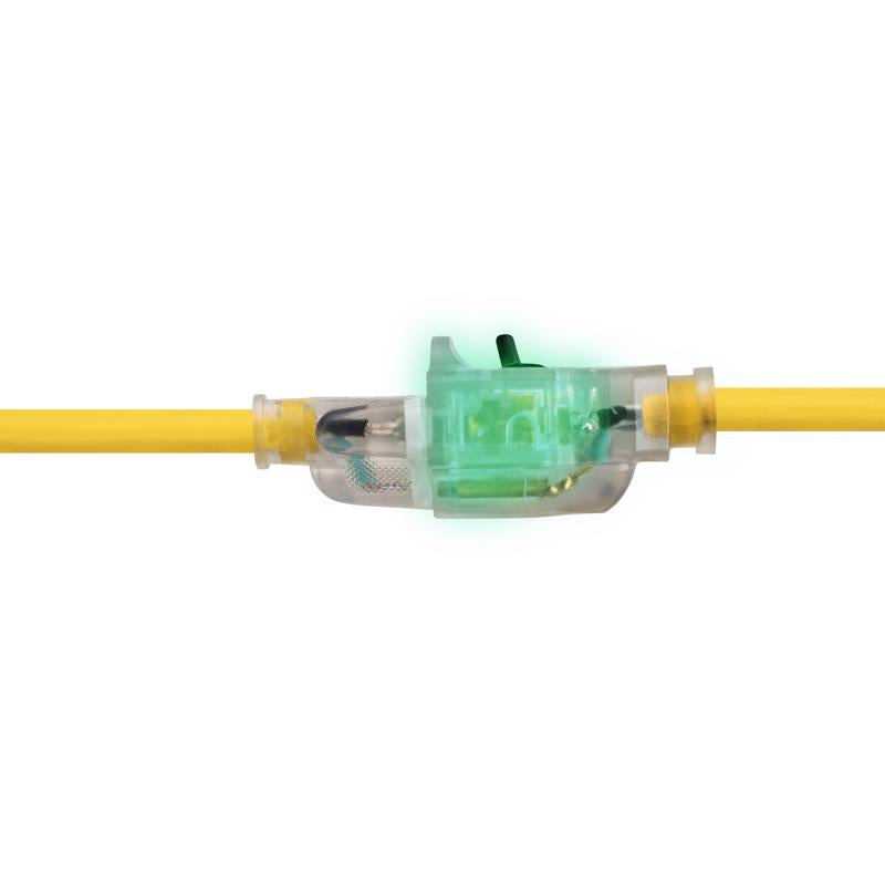 Monster Just Power It Up Outdoor 25 ft. L Yellow Extension Cord 12/3 SJTW