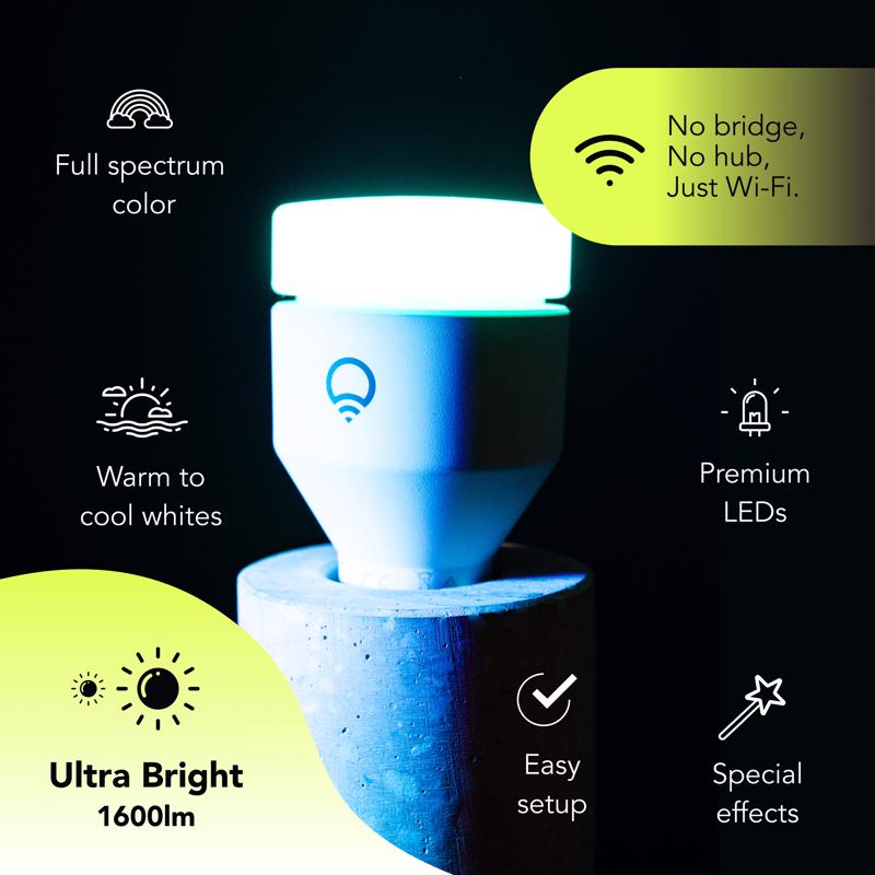 LIFX Smart Home A21 E26 (Medium) Smart-Enabled LED Bulb White 100 Watt Equivalence