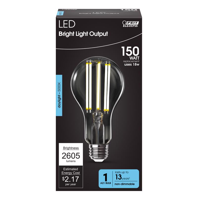 Feit A21 E26 (Medium) Filament LED Bulb Daylight 150 Watt Equivalence