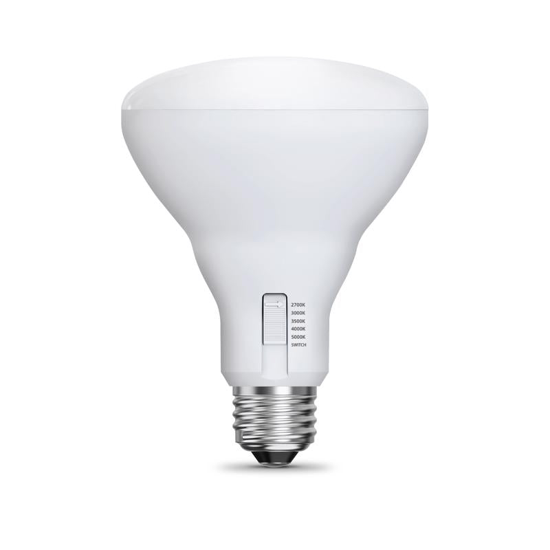Feit BR30 E26 (Medium) LED Bulb Adjustable White 65 Watt Equivalence 6 pk
