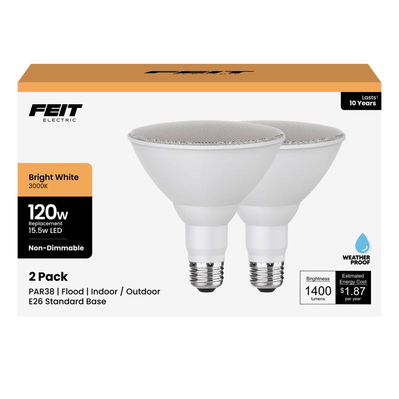 Feit PAR38 E26 (Medium) LED Bulb Bright White 120 Watt Equivalence