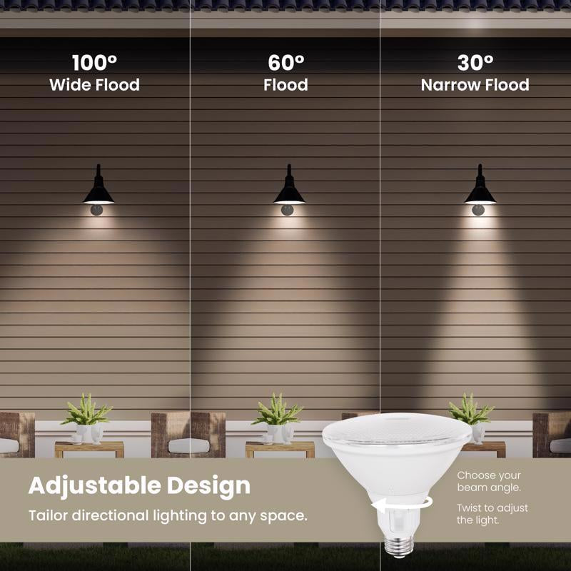 Feit PAR38 E26 (Medium) LED Bulb Adjustable White 90 Watt Equivalence