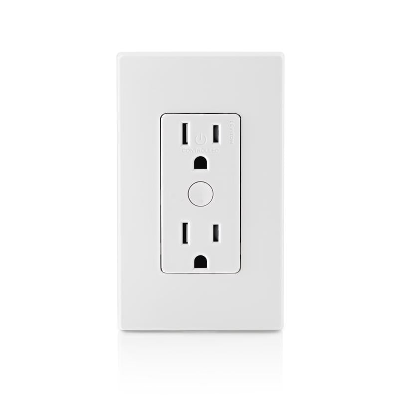 Leviton Decora Smart 15 amps 120 V Duplex White Tamper Resistant Outlet 5-15R