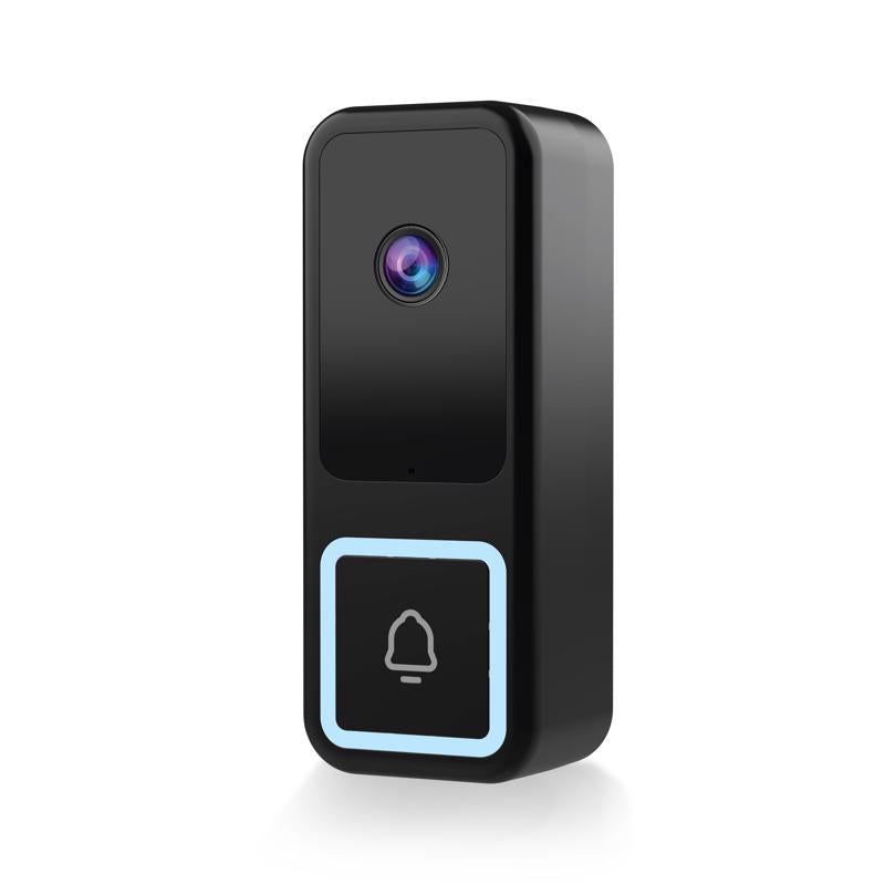 Feit Black Plastic Wired Smart-Enabled Video Doorbell